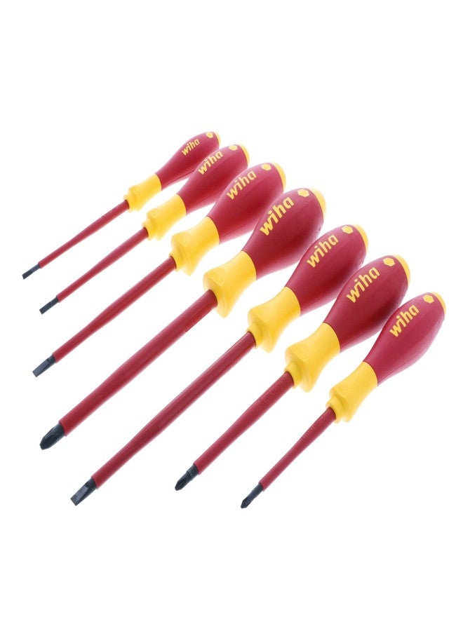 ويها طقم مفكات براغي Wiha 32099 معزولة SoftFinish، مكون من 7 قطع، طويل المدى، 1000 فولت VDE، مشقوق وفيليبس - Image 2