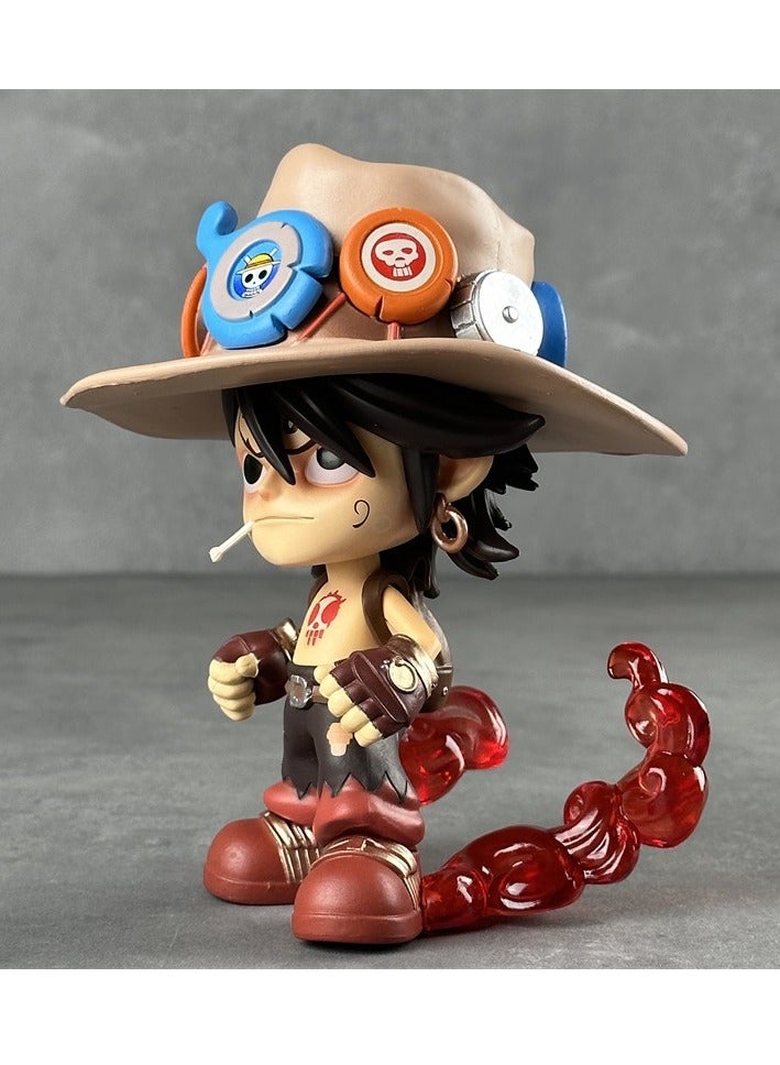 general ONE PIECE GK Ultrablue Q version Ace, Portcas denim Ace animation figure ornament for fans and friends (15cm)  - Image 4