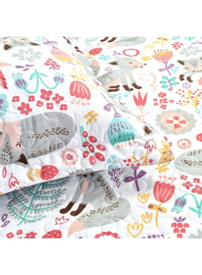 Lush Decor Pixie Fox 6 Piece Daybed Cover Set, Gray & Pink, 39"x75" - Image 5