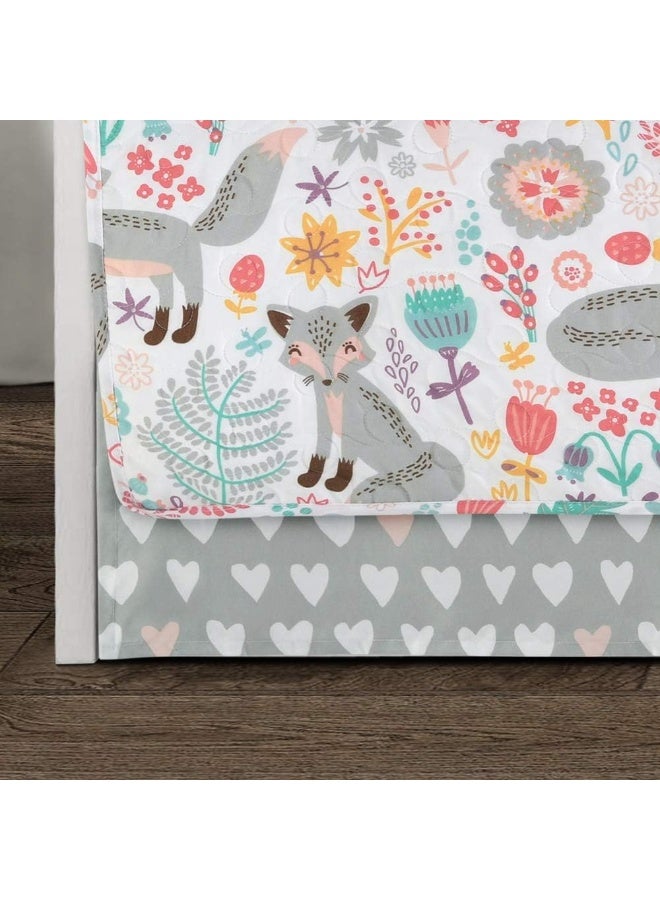 Lush Decor Pixie Fox 6 Piece Daybed Cover Set, Gray & Pink, 39"x75" - Image 3