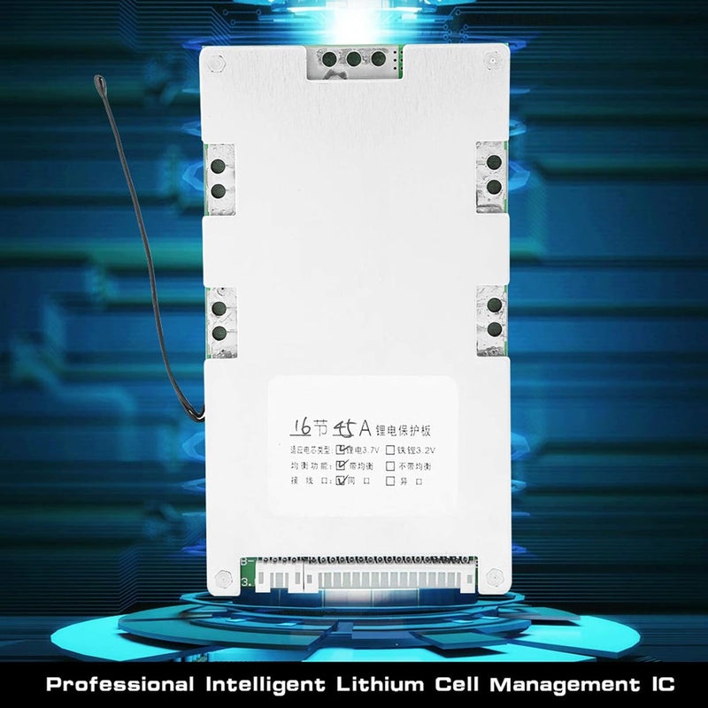 كلاراكو لوحة حماية شحن بطارية الليثيوم BMS PCB مع تفريغ USB متكامل للإلكترونيات، 16S 45A BMS مع شحن متوازن - Image 3