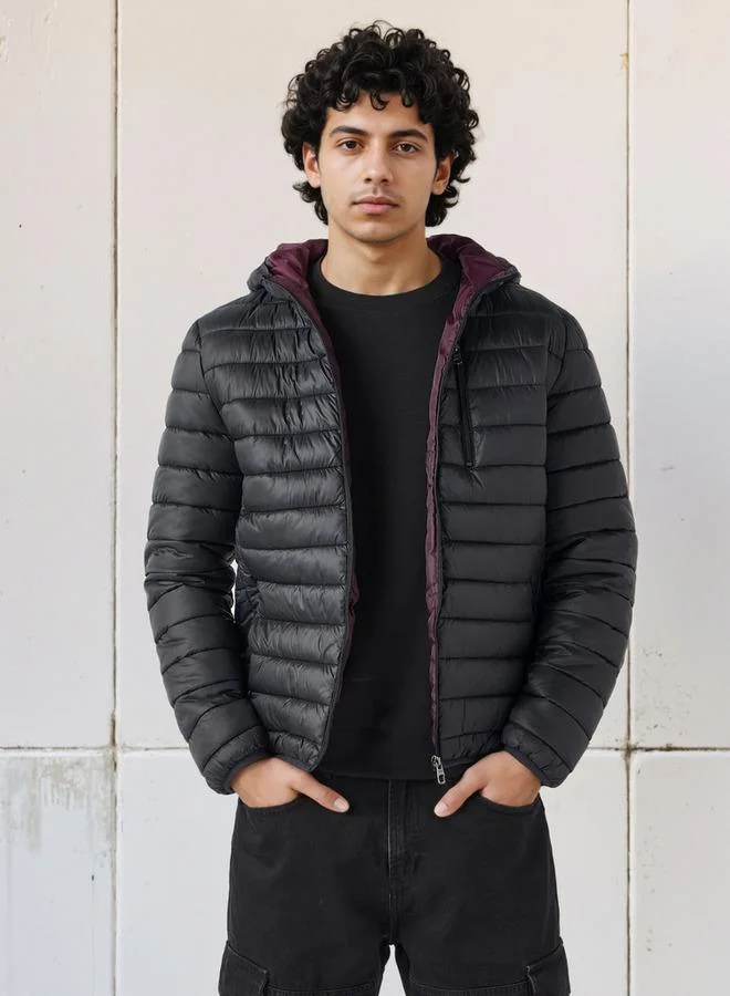 سبلاش فيڤ جاكيت مبطن بغطاء رأس خفيف الوزن