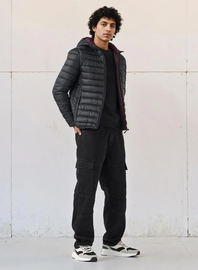 سبلاش فيڤ جاكيت مبطن بغطاء رأس خفيف الوزن