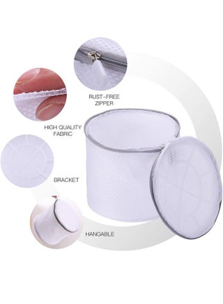3-Pack Thickened Mesh Laundry Bag Set, Zippered Bra Washing Bags for Machine Wash, Delicates Wash Bag Protector for Lingerie, Underwear, Socks - view 3