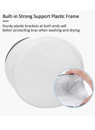 3-Pack Thickened Mesh Laundry Bag Set, Zippered Bra Washing Bags for Machine Wash, Delicates Wash Bag Protector for Lingerie, Underwear, Socks - view 5