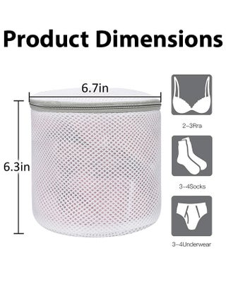 3-Pack Thickened Mesh Laundry Bag Set, Zippered Bra Washing Bags for Machine Wash, Delicates Wash Bag Protector for Lingerie, Underwear, Socks - view 2