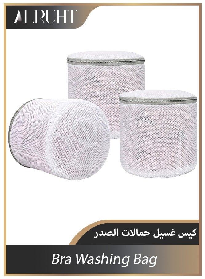 Alruht 3-Pack Thickened Mesh Laundry Bag Set, Zippered Bra Washing Bags for Machine Wash, Delicates Wash Bag Protector for Lingerie, Underwear, Socks - Image 1