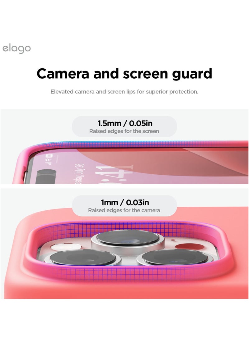 Elago Liquid Silicone for iPhone 16 Pro MAX Case Cover Full Body Protection, Shockproof, Slim, Anti-Scratch Soft Microfiber Lining - Pink - Image 5