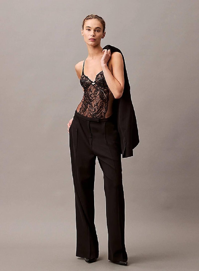 CALVIN KLEIN Lace and Mesh Bodysuit - Image 1
