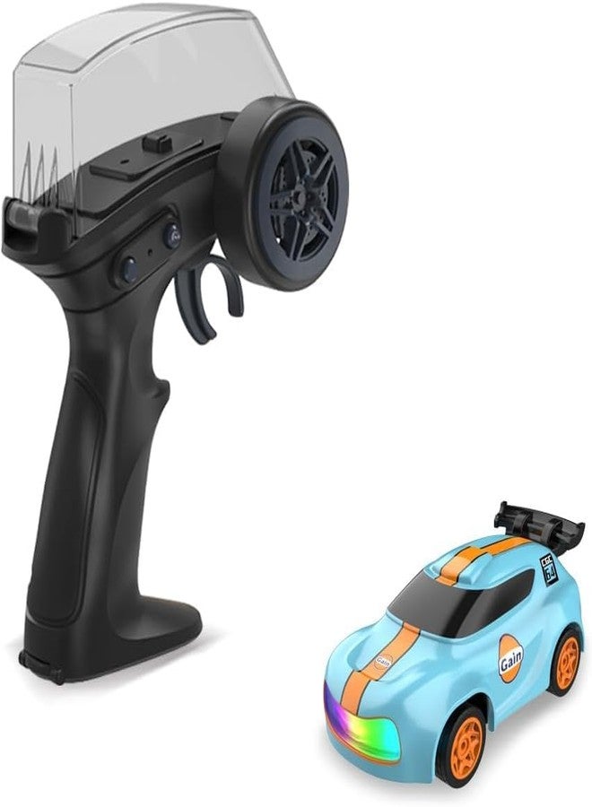 FEXXA Dash Remote Control Car | 2.4Ghz, 1:64 Scale | Rc Cars, Remote Control Car Toy, Rc Drifting Cars, Interchangable Wheel Sleeves, 4 Light & 2 Speed Modes (K13 Blue) - Image 1
