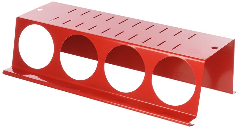 Wall Control Pegboard Spray Can Holder Bracket and Aerosol Can Organizer Pegboard and Slotted Tool Board - Red - Image 1