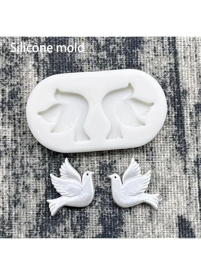 Dove Shaped Silicone Cake Mold Color 50 0377 Easy Release Fondant Chocolate Decorating Tool - Image 1