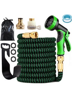 75ft Garden Hose, Expandable Water Hose, Flexible No-Kink Water Pipe With 10 Function Hose Spray Nozzle, Solid Brass Connector, Holder & Storage Bag for Connector/Spray Gun/Hose Set Water Pipes for Garden Car Pet Cleaning