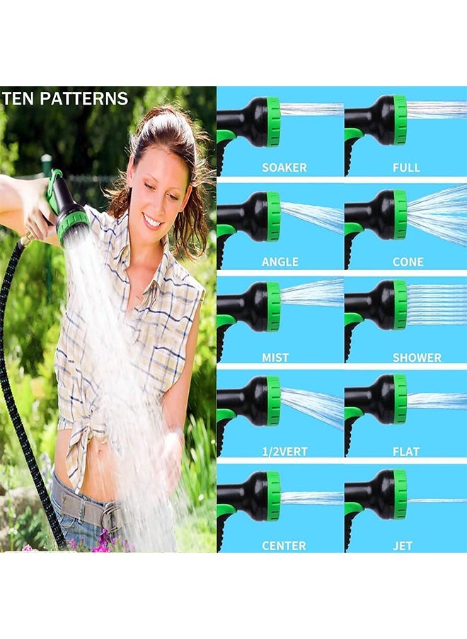 Favarey - 75ft Garden Hose, Expandable Water Hose, Flexible No-Kink Water Pipe With 10 Function Hose Spray Nozzle, Solid Brass Connector, Holder & Storage Bag for Connector/Spray Gun/Hose Set Water Pipes for Garden Car Pet Cleaning - Image 1