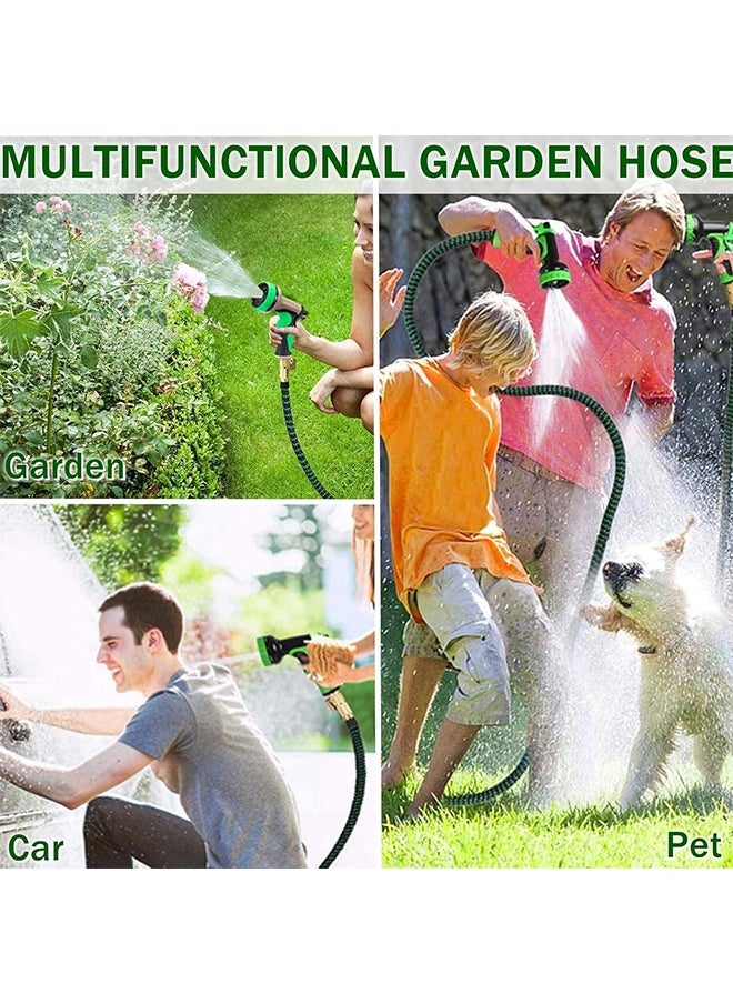 Favarey - 75ft Garden Hose, Expandable Water Hose, Flexible No-Kink Water Pipe With 10 Function Hose Spray Nozzle, Solid Brass Connector, Holder & Storage Bag for Connector/Spray Gun/Hose Set Water Pipes for Garden Car Pet Cleaning - Image 1