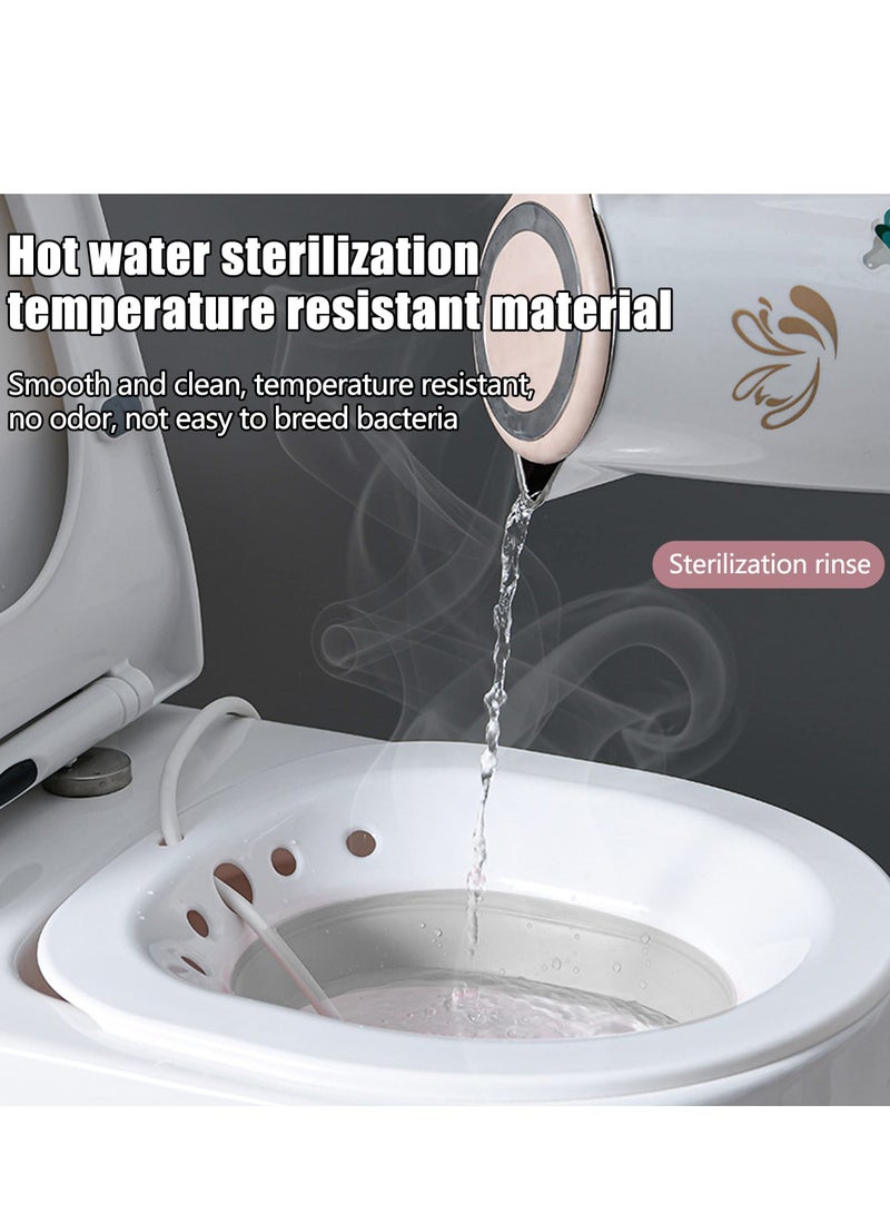 XiuWoo Foldable Squat Free Sitz Bath,Sitz Bath for Toilet Hemorrhoids Postpartum Care to Treat Postpartum Wounds, Hemorrhoids, Perineal Care - Image 3