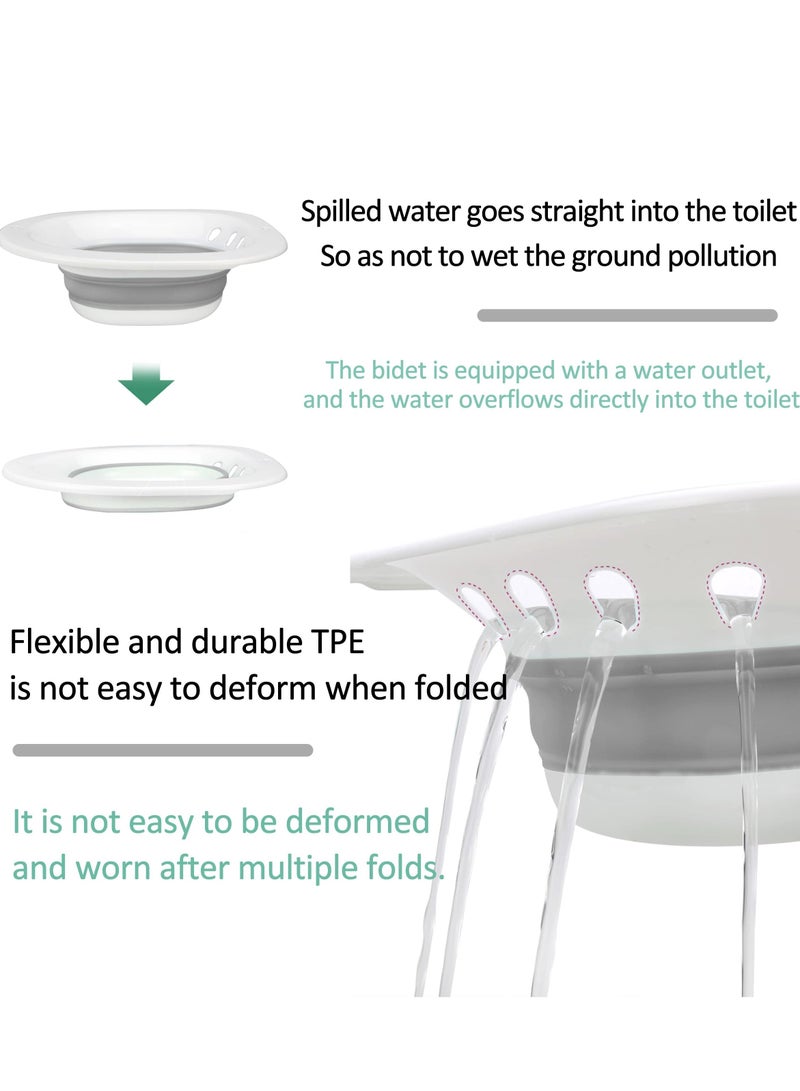 XiuWoo Foldable Squat Free Sitz Bath,Sitz Bath for Toilet Hemorrhoids Postpartum Care to Treat Postpartum Wounds, Hemorrhoids, Perineal Care - Image 5