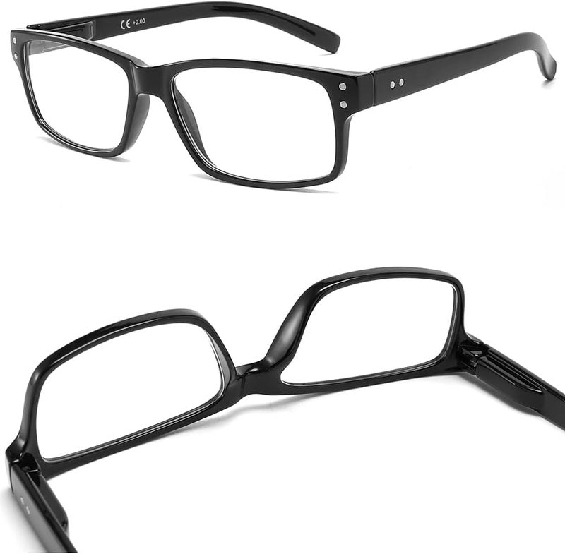 LANLANG 3-Pack Reading Glasses for Men,Spring Hinge,3 Colors,Clear Lens,L-L007 - Image 5