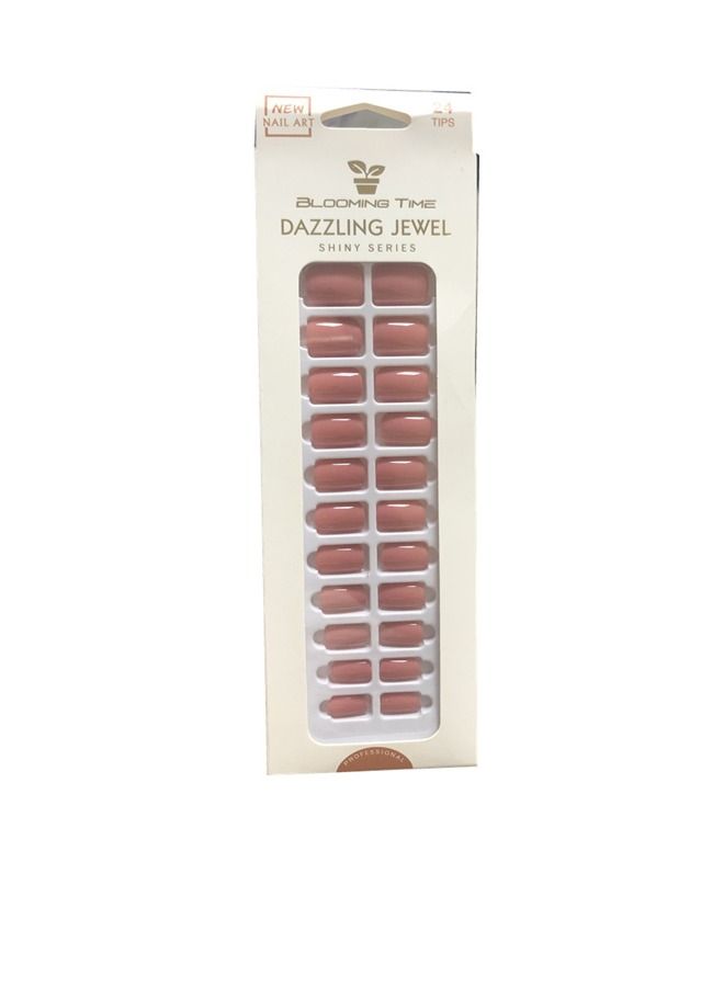 BLOOMING TIME Press on False Acrylic Fake Nails for Women Girls DIY Manicure Salon - Image 1
