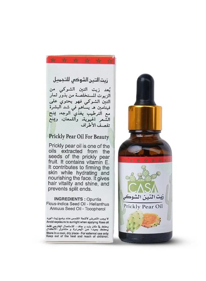 Casa Natural Prickly Pear Oil for Skin Renewal & Hair Strengthening – Deep Moisture & Healthy Glow – 30 ml - Image 3