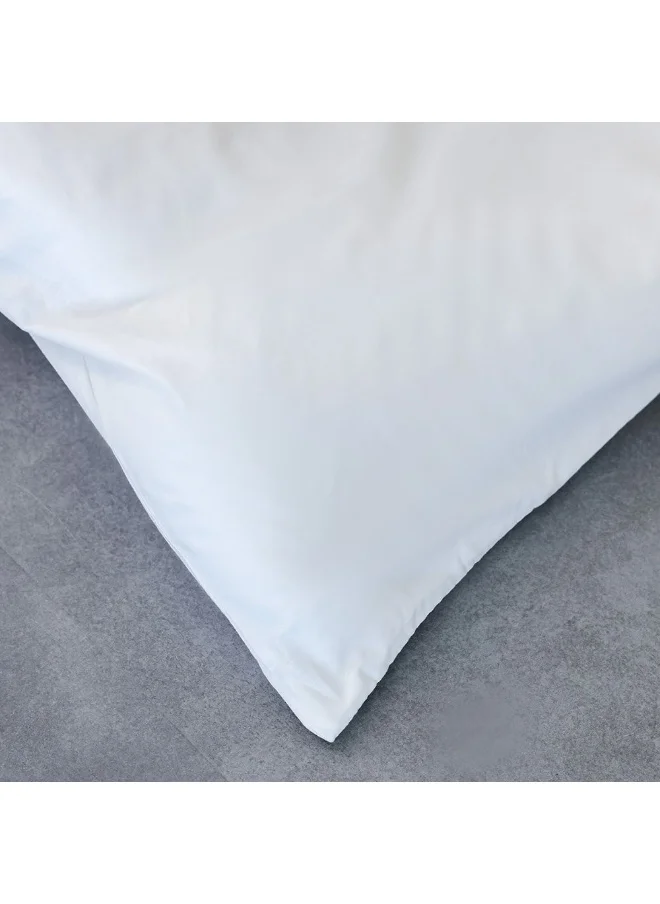 DANUBE HOME Bliss 3 - Piece 144 Tc Cotton Super King Duvet Cover Set 260 X 220 Cm 50 X 75 Cm White | 100% Cotton - 144 Thread Count Quilt Cover Comfortable Bedding Cover For Bedroom