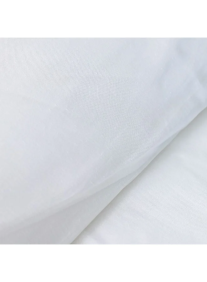 DANUBE HOME Bliss 3 - Piece 144 Tc Cotton Super King Duvet Cover Set 260 X 220 Cm 50 X 75 Cm White | 100% Cotton - 144 Thread Count Quilt Cover Comfortable Bedding Cover For Bedroom