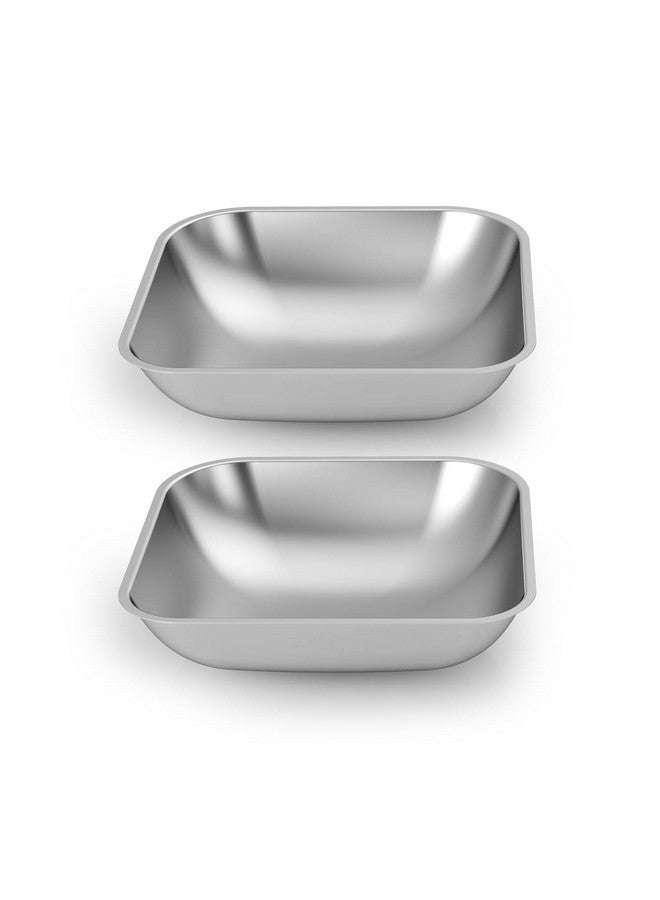 أوني سال أوعية من الفولاذ المقاوم للصدأ من oneisall لوحدة تغذية القطط الأوتوماتيكية ذات الوعاء المزدوج سعة 5 لتر ووحدة تغذية القطط الأوتوماتيكية ذات الوعاء المزدوج سعة 5 لتر المزودة بتقنية WiFi (عبوة من قطعتين) - Image 1