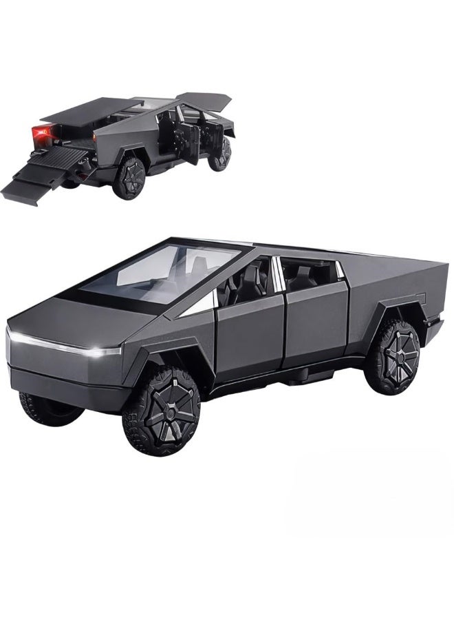 Dexo 1/24 Scale Simulation Futuristic Alloy Pickup Die-cast Metal Model Car with Sound and Light Pull Back Action Suitable for Children Aged 3 and Above High Quality Birthday Gift Miniature Vehicle Toy - Image 1