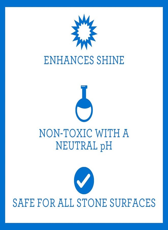 TriNova Granite Cleaner & Polish for Daily Use - Made in USA, Enhances Shine, Streak-Less - for Counter-Tops, Marble, Stone, Bathroom Tile Kitchen, & Islands - 18 fl oz - Image 2