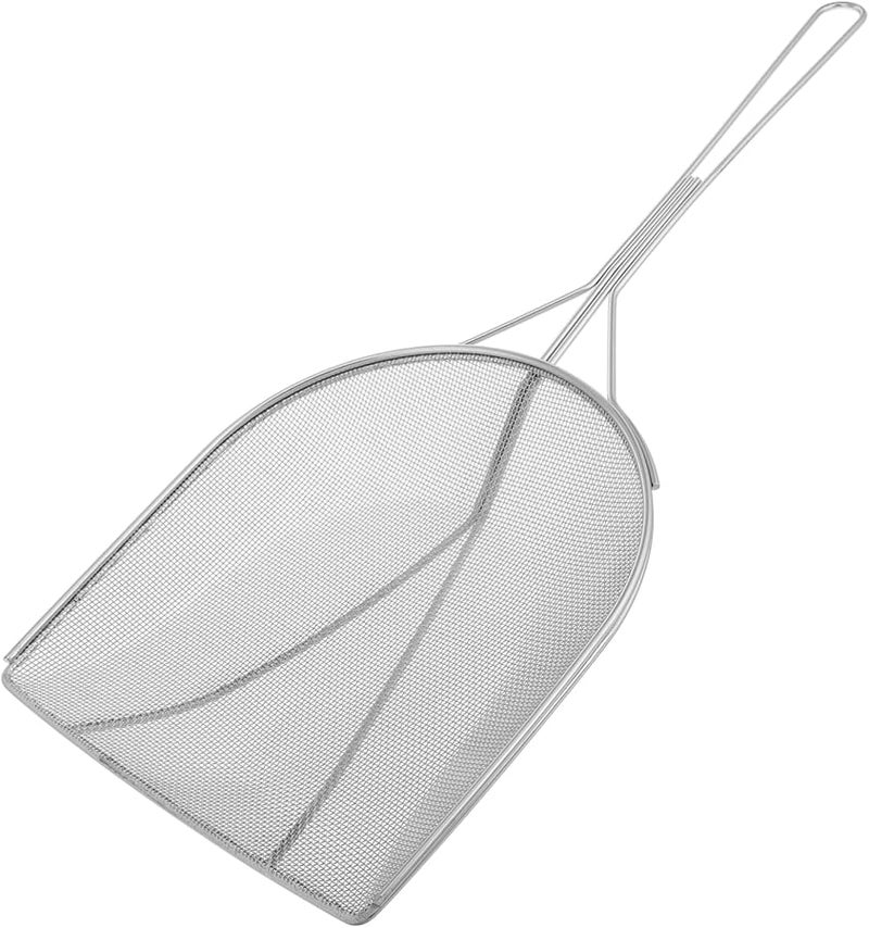Stainless Steel Slotted Spoon Large Oil Strainer Camping Cooking Trowel - Image 1