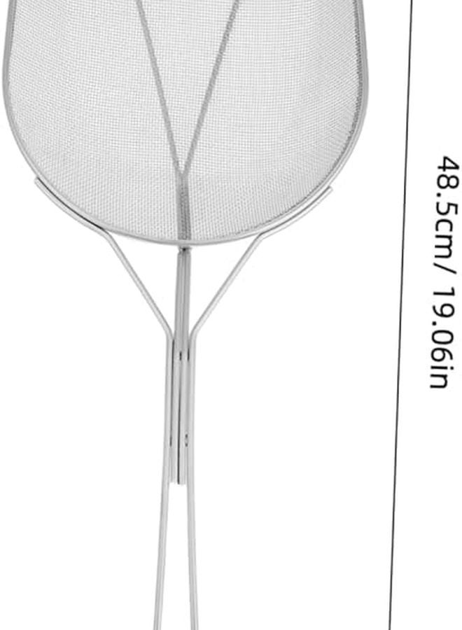 Stainless Steel Slotted Spoon Large Oil Strainer Camping Cooking Trowel - Image 3