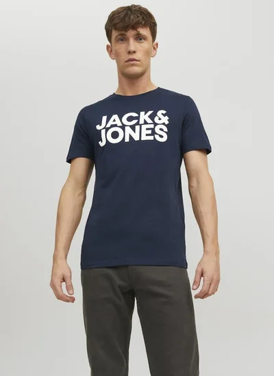 JACK & JONES Logo Crew Neck T-Shirt