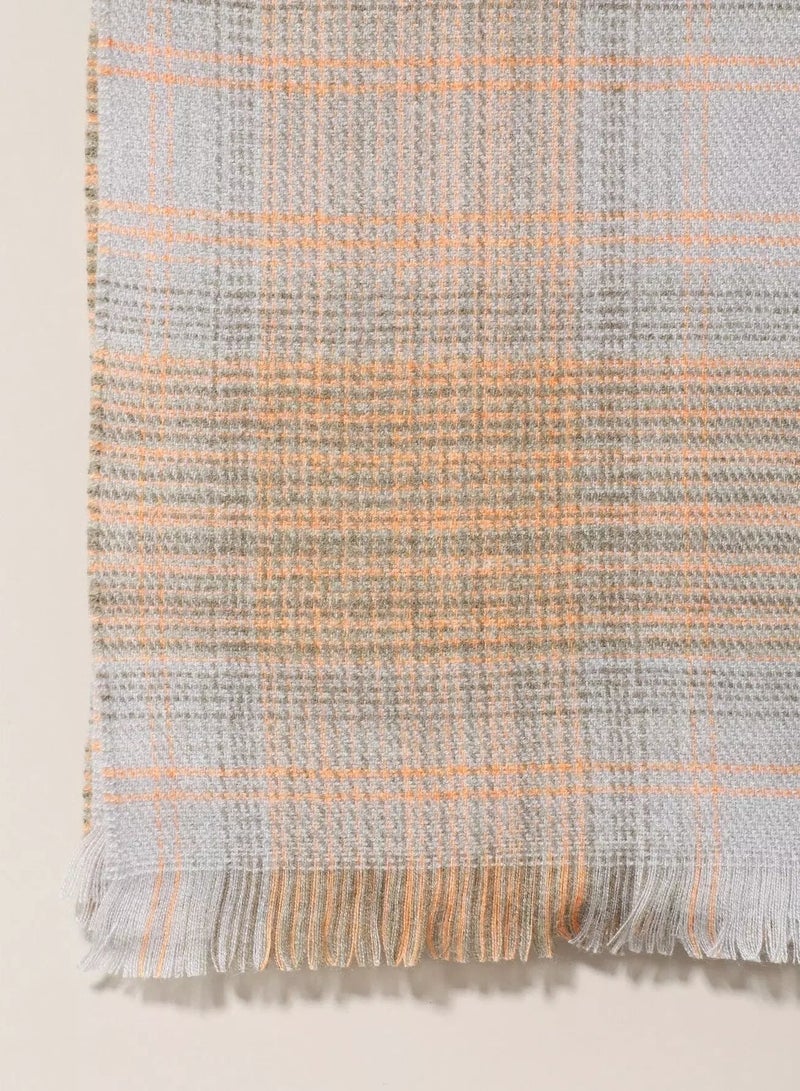 Men Plaid Print Scarf  - Image 4