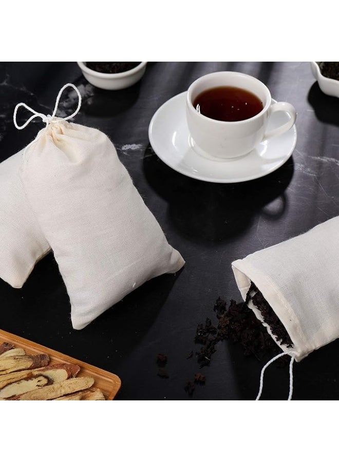 25 Pcs Cheese Cloth Tea Bags 4 x 6 Inch for Straining Reusable Tea Filter Loose Empty Soup Spice Bags for Cooking Cold Brew Coffee Muslin Strainer - Image 4