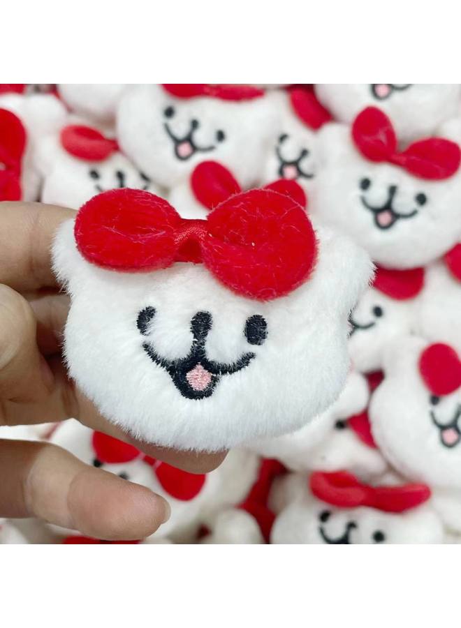 Bow Line Puppy Cartoon Plush Animal DIY Accessories Decorative Accessories Hat Clothing Accessories Socks Hair Accessories-Specifications:Bow Lines Puppy - Image 1