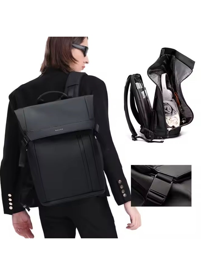 بانجي Bange Waterproof Polyester Unisex Anti Theft Backpacks Laptop Model 7700 Black - Image 3
