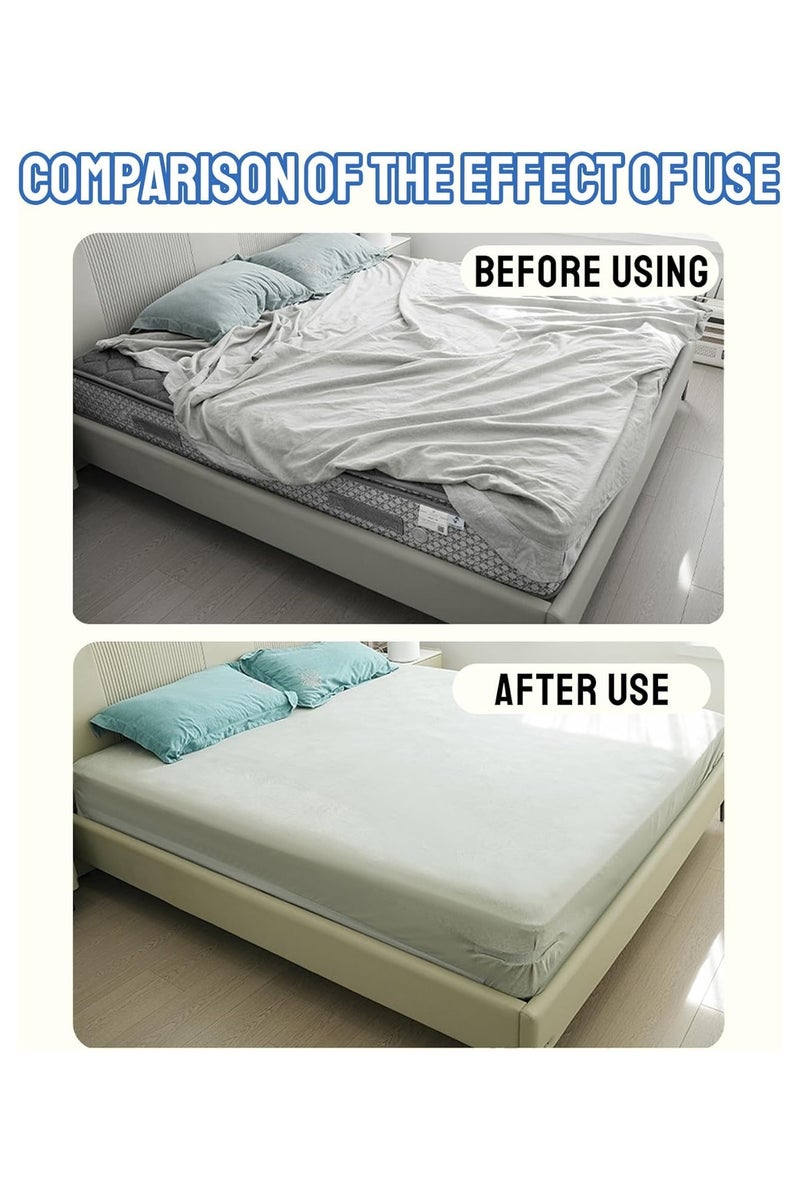 VUCATIN 4PCS Lock Sheet Holders Bed Sheet Holder for Corners Keep Sheets Firm & Bed Sheet Holder Corner Fitted Sheet Straps Fit All Mattress Size (Grey) - Image 3