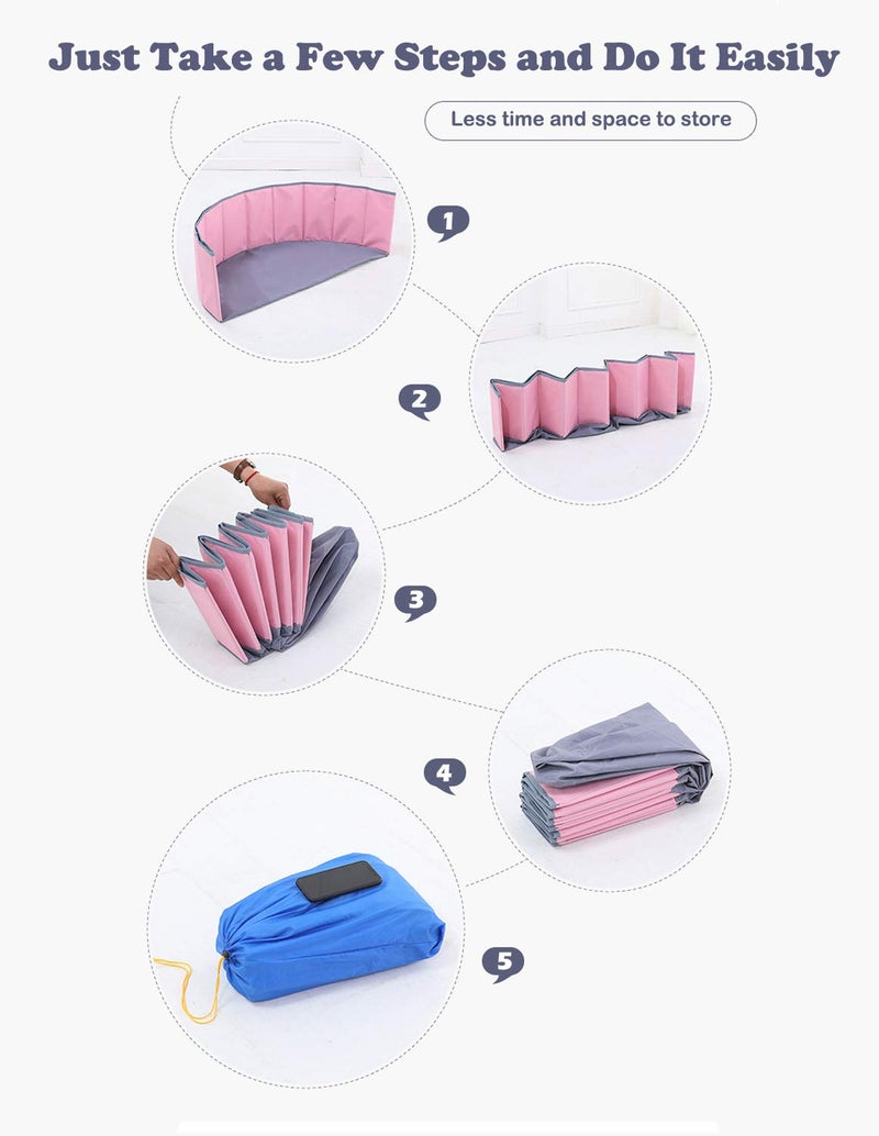 WWS 4 feet Ball Pit for Kids/Baby Play Yard/Baby Playpen/Fence for Baby, Folding Portable, No Need Inflate, More Than 12 Sq.ft Play Space, Two Color - Image 4