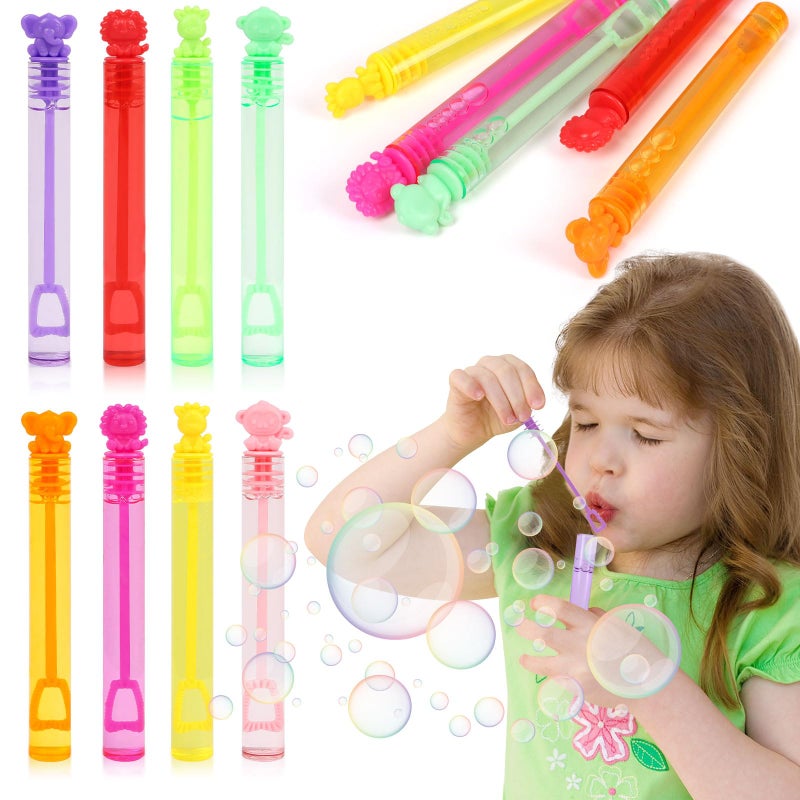CCINEE 40pcs Mini Aniaml Bubble Wands  Cute Zoo Bubbles Party Favors Bulk Jungle Bubble Sticks Toys for Birthday Safari Party Gifts School Rewards Candy Bag Stuff - Image 1