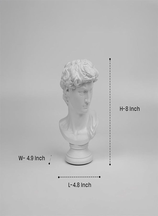 Artarium Statue of David Bust Resin Sculpture for Roman Bookshelf Tabletop Office Home Decor Roman Sculpture Decoration David Figurine 8 Inch Gift for Friends Colleague - Image 3