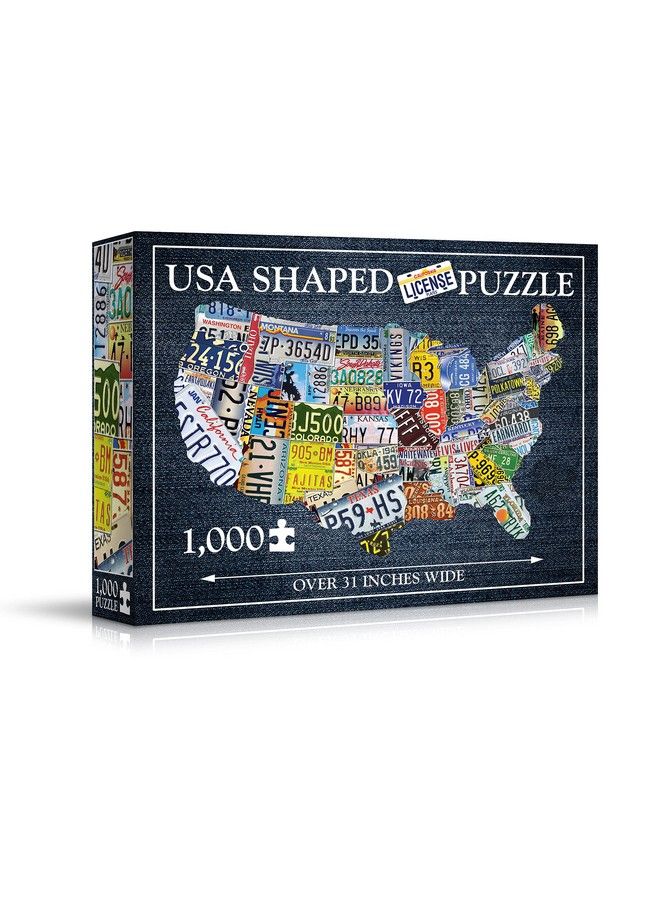 TDC Games Usa License Plate Map 1000 Piece Jigsaw Puzzle In The Shape Of The Us 31 Inches Long Cool Wall Art  - Image 5