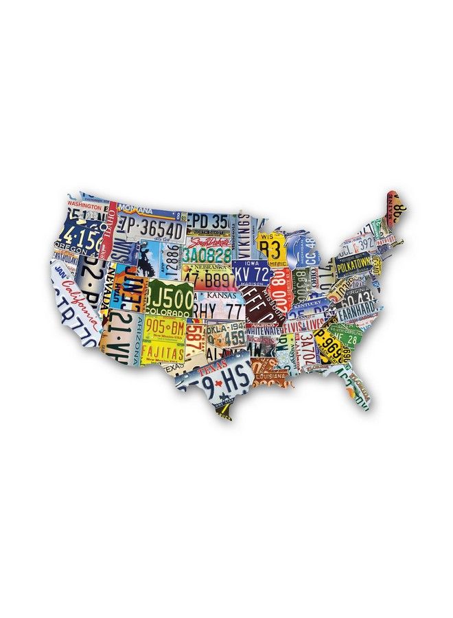 TDC Games Usa License Plate Map 1000 Piece Jigsaw Puzzle In The Shape Of The Us 31 Inches Long Cool Wall Art  - Image 2