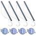 Binxus 4 Pcs Mini Squeegee with Hanging Hook Shower Mirror Squeegee for Bathroom Small Squeegee Water Scraper for Cleaning Sink Counter Tiles White - Image 1