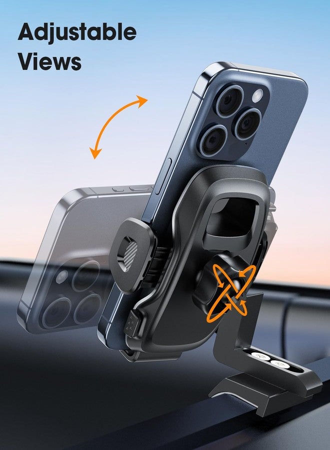 iGoevo Upgraded Tacoma Phone Mount for Toyota Tacoma 2016-2023, 3rd Gen Dashboard Clip Cell Phone Cradle, Adjustable Stand, Suitable for Most Smartphones - Image 2
