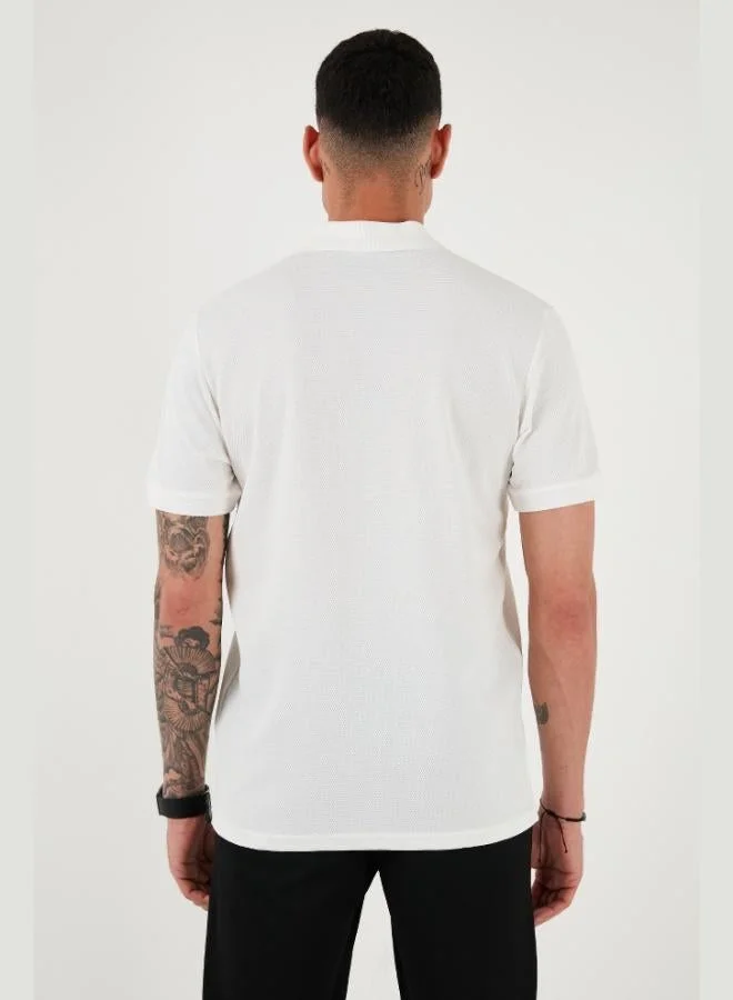 Buratti  Buratti Cotton Regular Fit Zip-Up Polo Collar T-Shirt Men's POLO COLLAR T-SHIRT 5902915 for Men | Best Price UAE