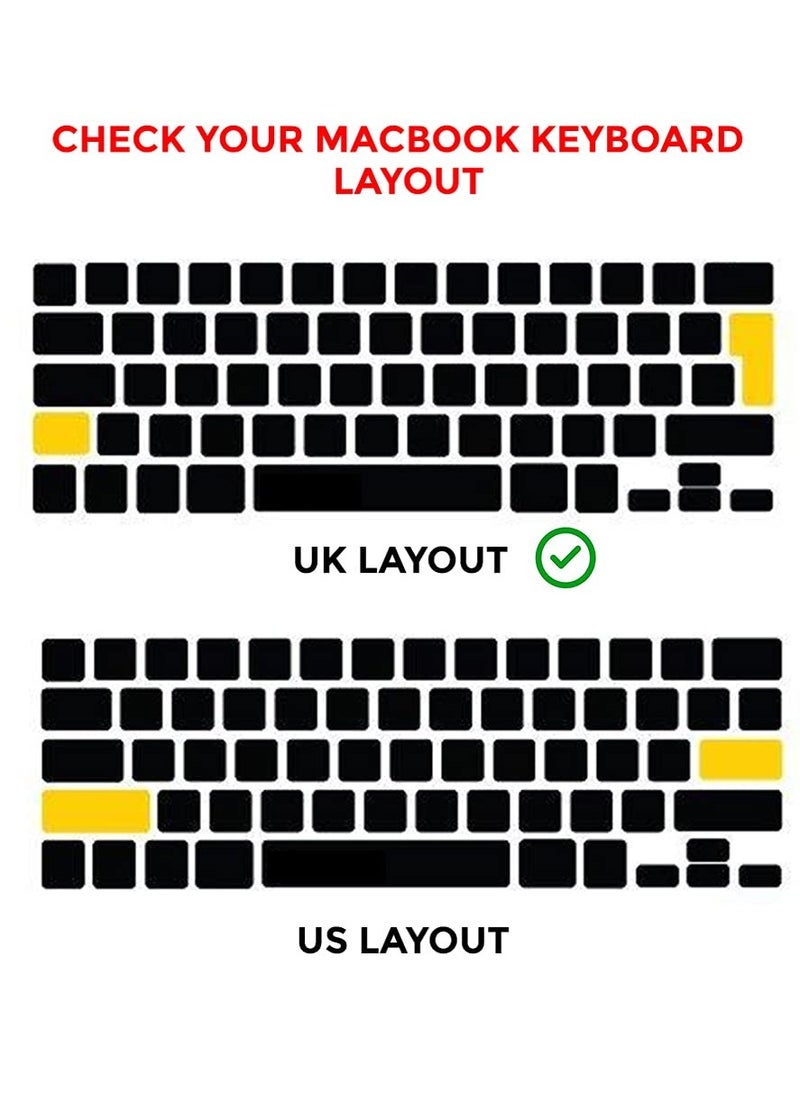 O Ozone - Macbook Keyboard Skin for MacBook Pro 15" 13" Keyboard Cover 2020 2019 2018 Compatible with A2159 A1990 A1989 A1707 A1706 UK English Layout (Purple) - Image 1