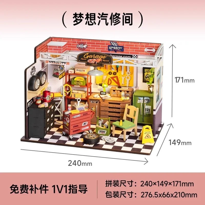 رولايف مجموعة مكعبات بناء Rolife DIY Handmade House Magic Study Art House Miniature Small House Assembly Model Building Blocks Children's Gift 0946667 - Image 5