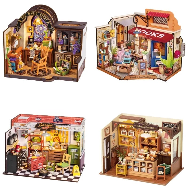 رولايف مجموعة مكعبات بناء Rolife DIY Handmade House Magic Study Art House Miniature Small House Assembly Model Building Blocks Children's Gift 0946667 - Image 2