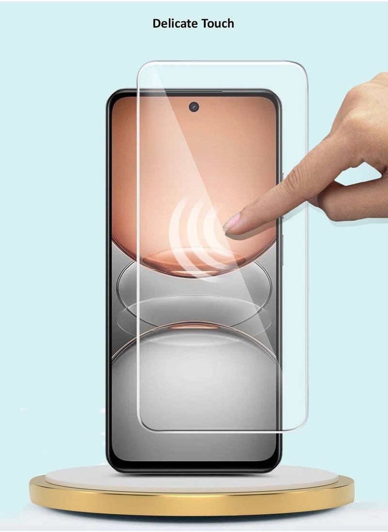 راكسوم واقي شاشة زجاجي مقوى ثنائي الأبعاد 9H من سلسلة GMAX Premium لهاتف Xiaomi Redmi A5 4G 2025 - شفاف، فائق النحافة، مقاوم للخدش، غير قابل للكسر، وضوح عالي الدقة، سهل التركيب - Image 3