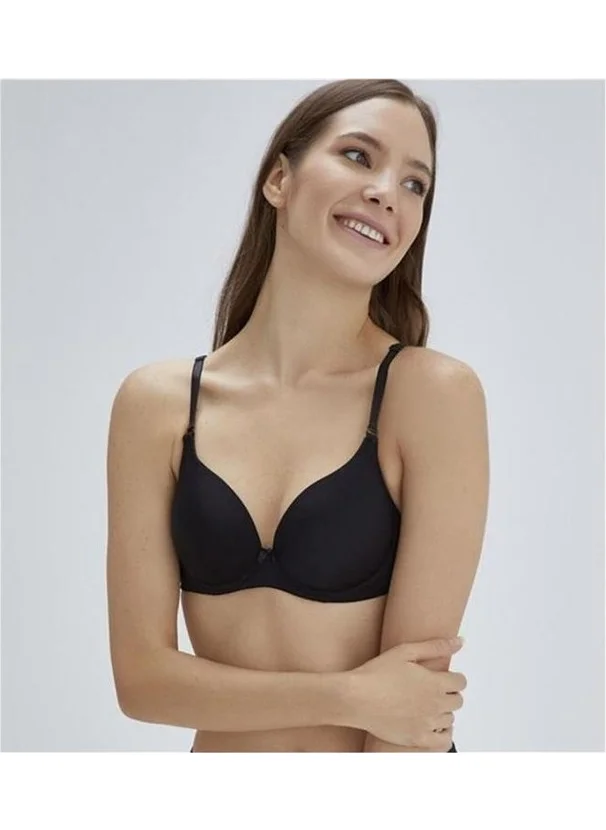 Eros ERSK111 Daisy Eared Semi Push-Up Single Bra - Black